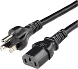 Computer power cable with IEC C13 connector