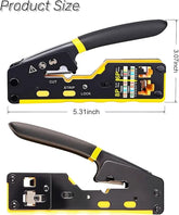 RJ45 Pass Through Crimp Tool, RJ45 Cat5 Cat6 Cat7 Crimping Tool, RJ11 Crimping Tool