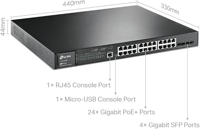 TP-Link Jetstream 28-Port Gigabit L2 Managed Switch (TL-SG3428MP)