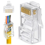 RJ45 Cat6 Pass Through Connectors (100 pcs)