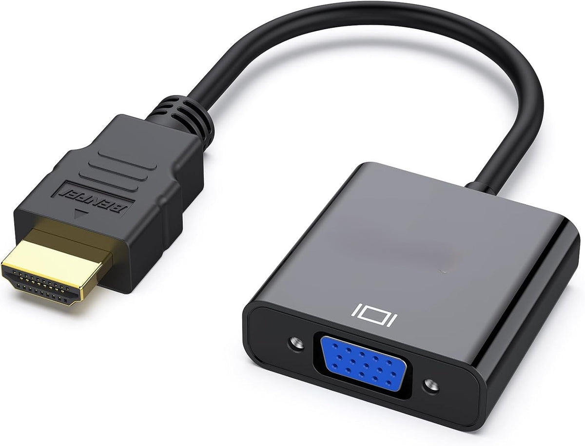 HDMI to VGA, Gold-Plated Adapter (Male to Female)